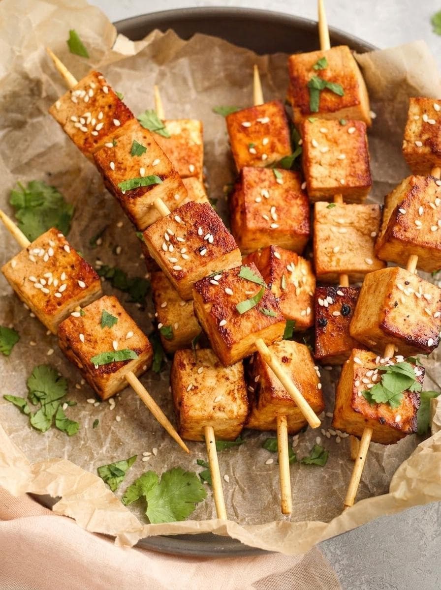 Adobo Tofu Skewers